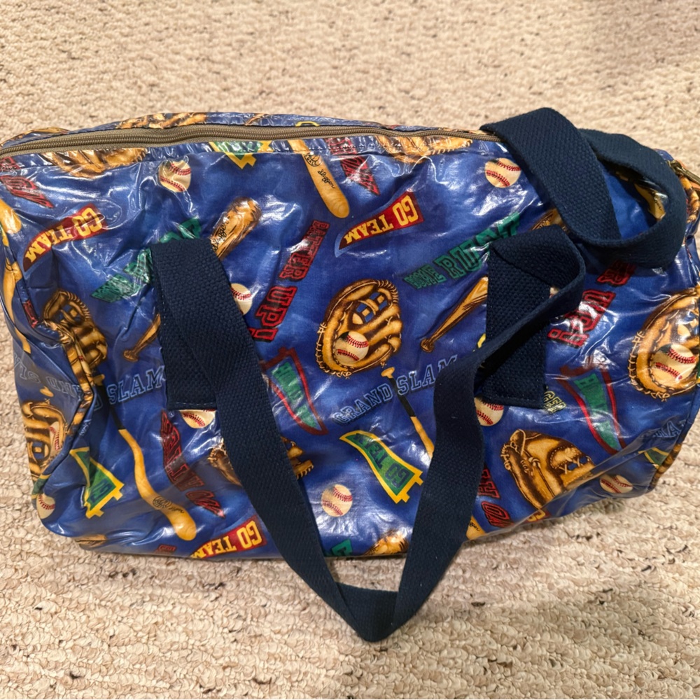 Blue Sports-Themed Men's Bag